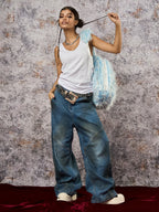 Dirty Dye Baggy Barrel Jeans