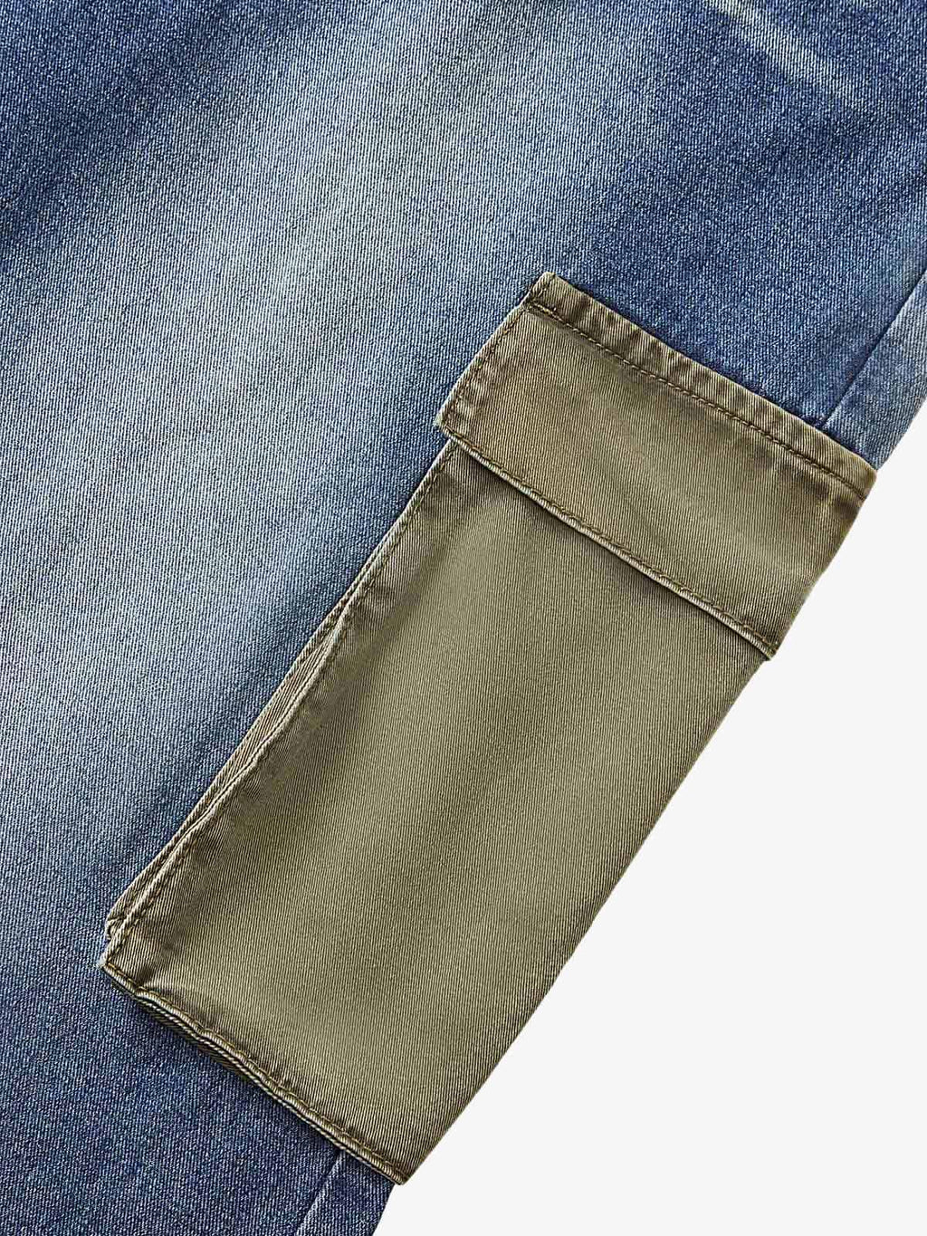 Theprecipice Homemade Large Pocket Cargo Jeans