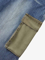 Theprecipice Homemade Large Pocket Cargo Jeans