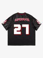 Original Flame Print Football Jersey T-Shirt