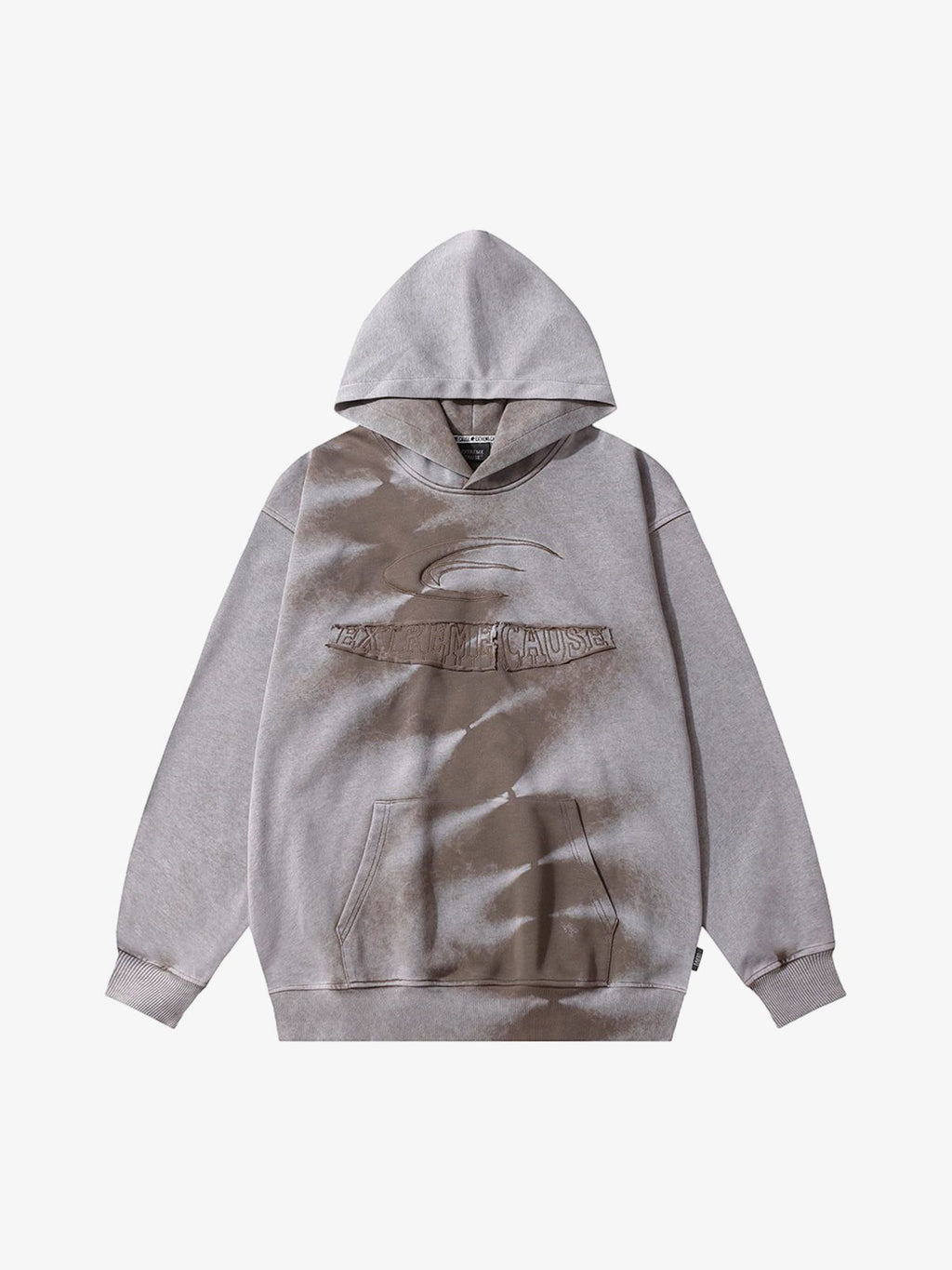 Theprecipice Tie-dye Contrasting Print Pullover Hoodie