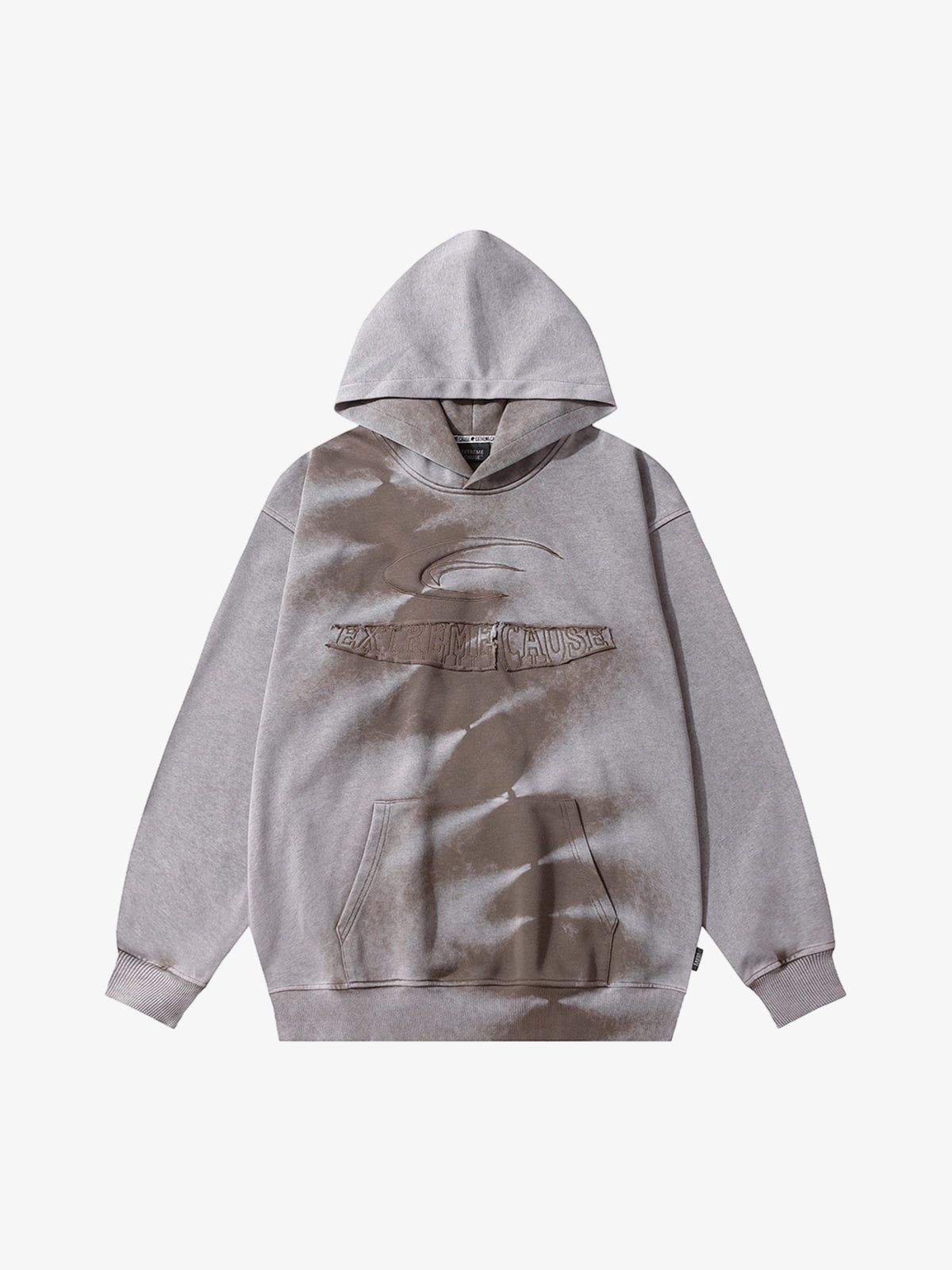 Theprecipice Tie-dye Contrasting Print Pullover Hoodie
