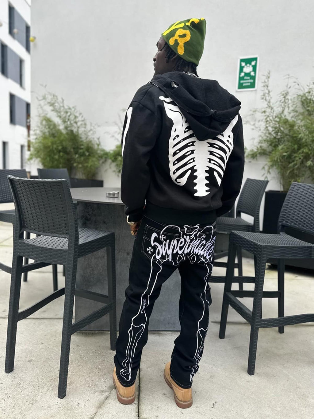 Theprecipice Hip Hop Bones Embroidered Jeans - 1859