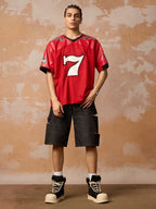 Original "SUPER 7" V-Neck Jersey T-SHIRT - 2424