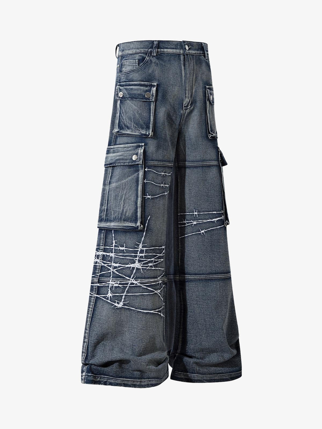 Theprecipice High Street Embroidery Hip-Hop Jeans - 2122