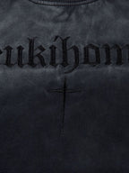 Oversized Cross and Studed T-Shirt