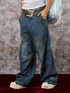 Dirty Dye Baggy Barrel Jeans