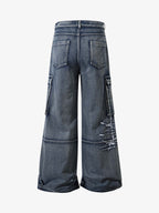 Theprecipice High Street Embroidery Hip-Hop Jeans - 2122