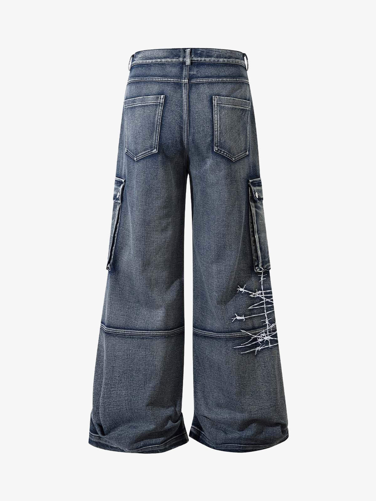 Theprecipice High Street Embroidery Hip-Hop Jeans - 2122