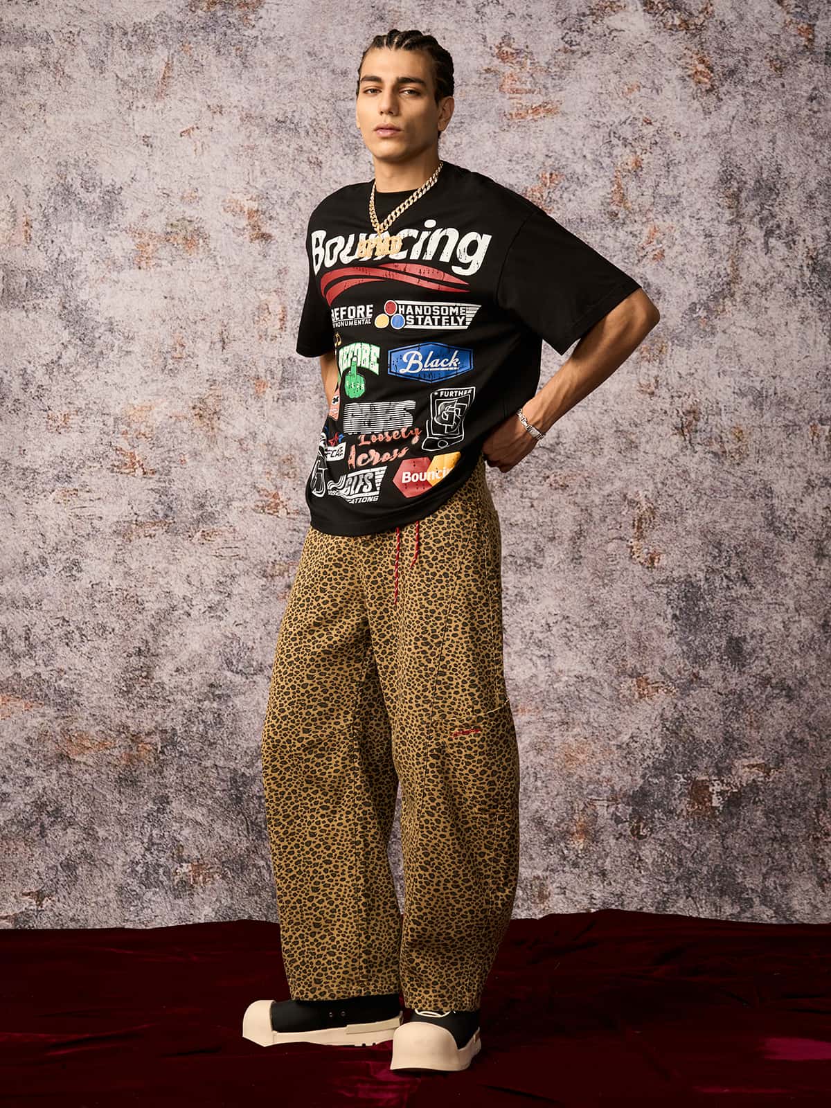 Cheetah Print Barrel Pants - 2416
