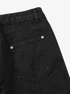Deconstructed Patchwork Short-Sleeve Cropped Denim Set