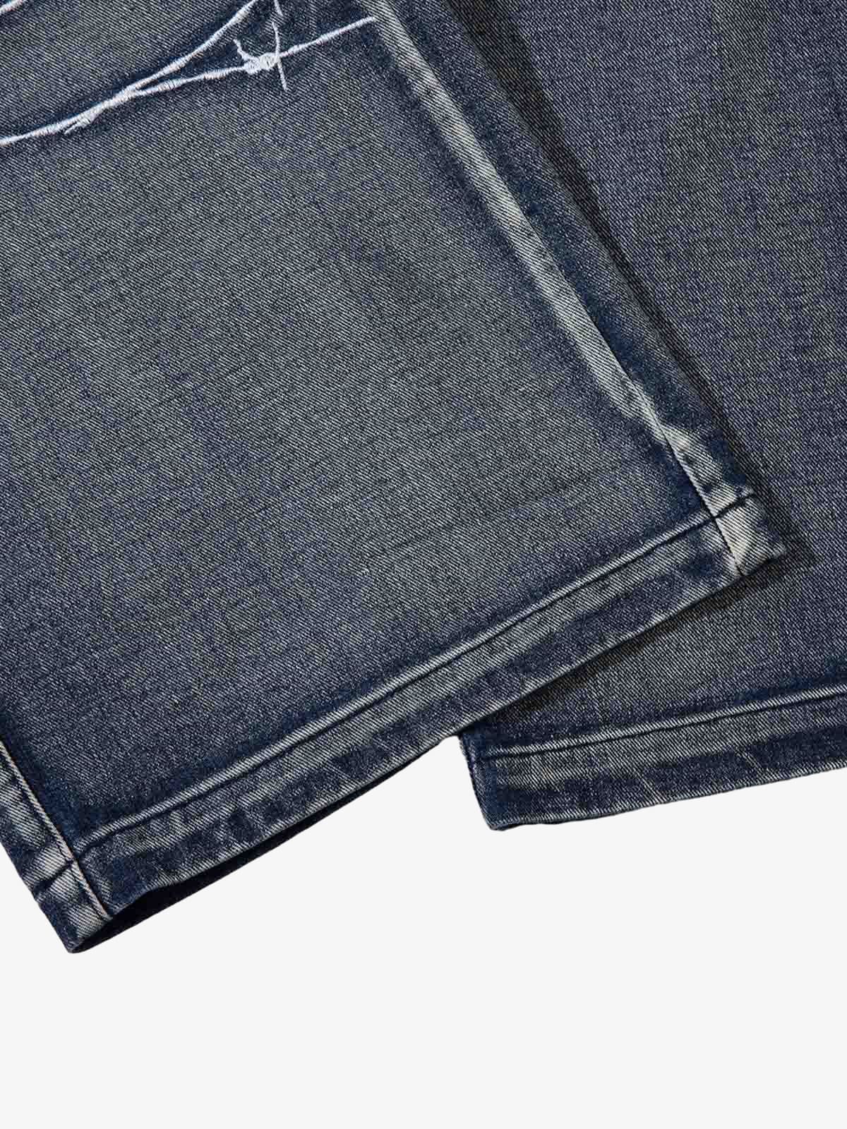 Theprecipice High Street Embroidery Hip-Hop Jeans - 2122
