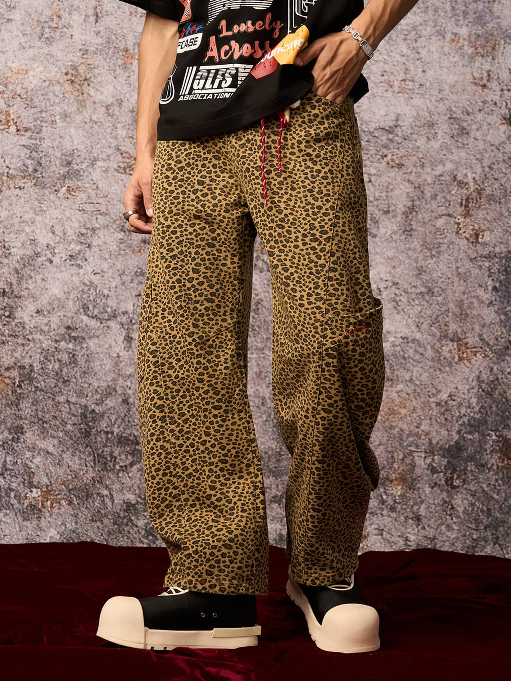Cheetah Print Barrel Pants - 2416