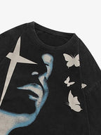 Theprecipice Abstract Portrait Print T-shirt - 1619