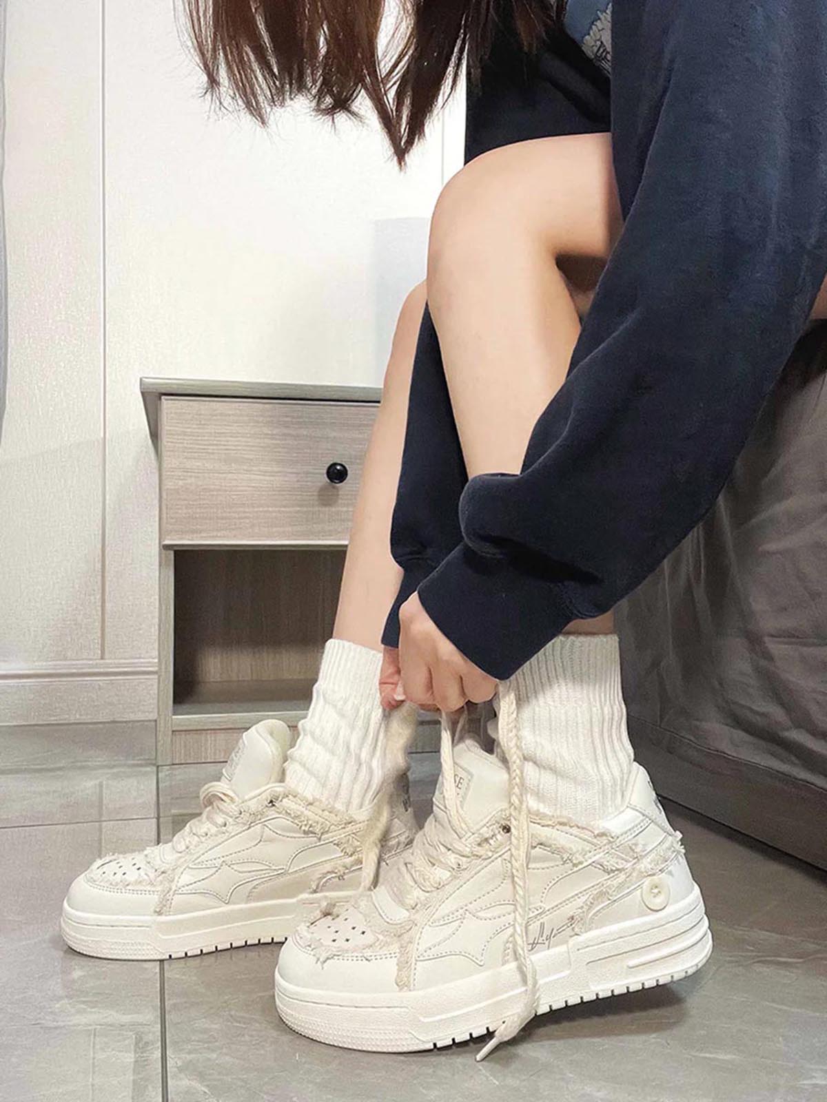 Theprecipice Casual White Board Shoes - 1466