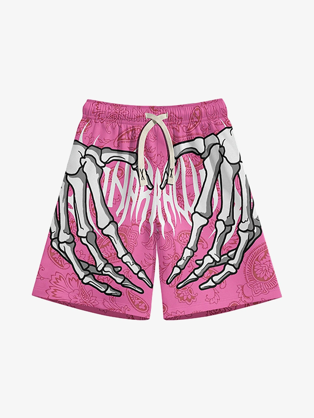 Theprecipice Skull Hand Print Hip-hop Shorts