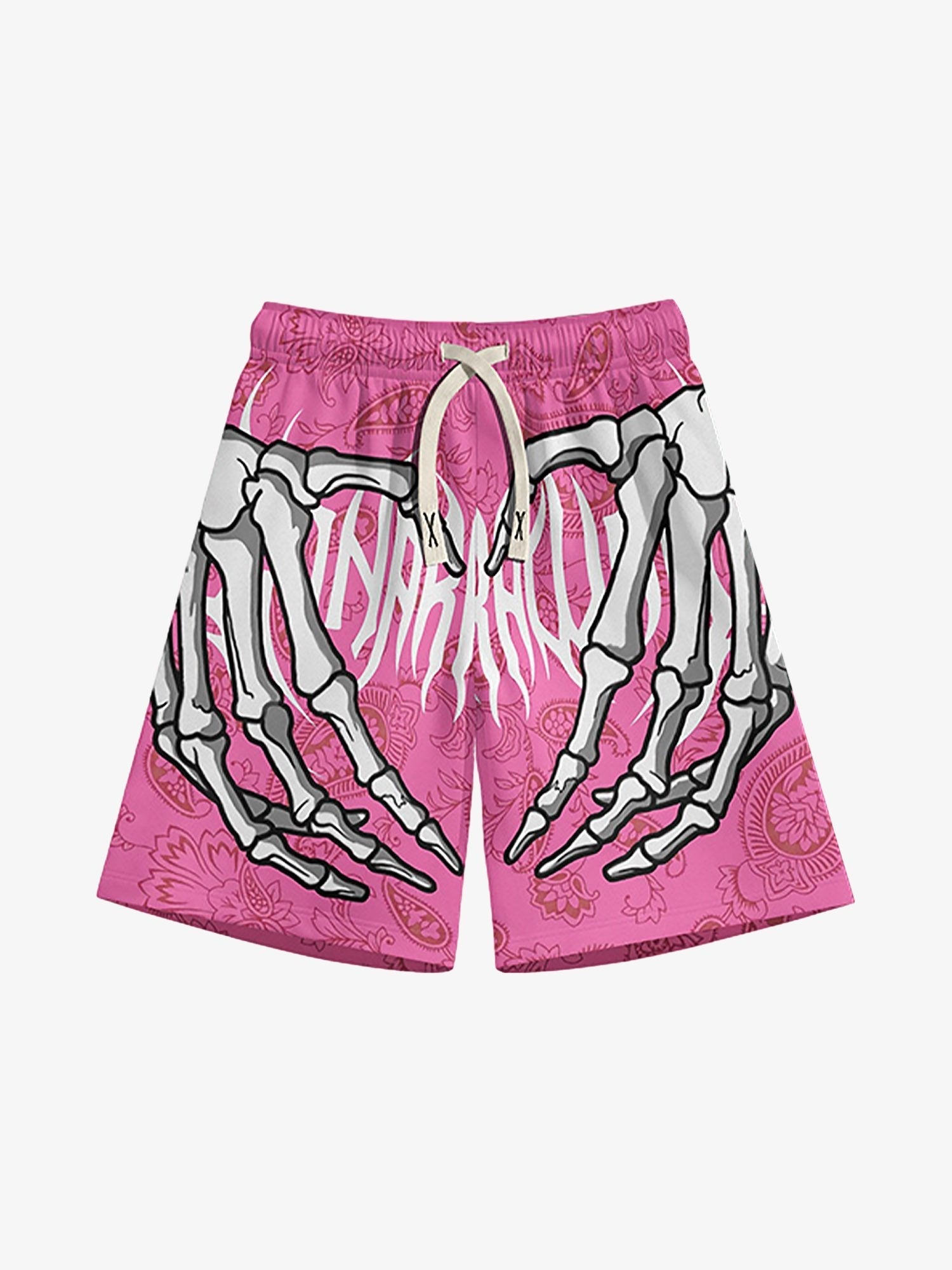 Theprecipice Skull Hand Print Hip-hop Shorts