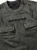 Vintage Washed Multi-Pocket T-Shirt