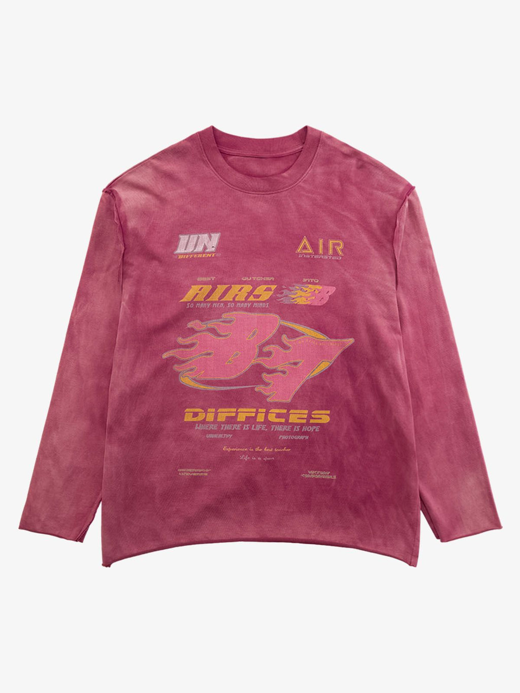 Theprecipice Washed Edge Long Sleeve T-Shirt