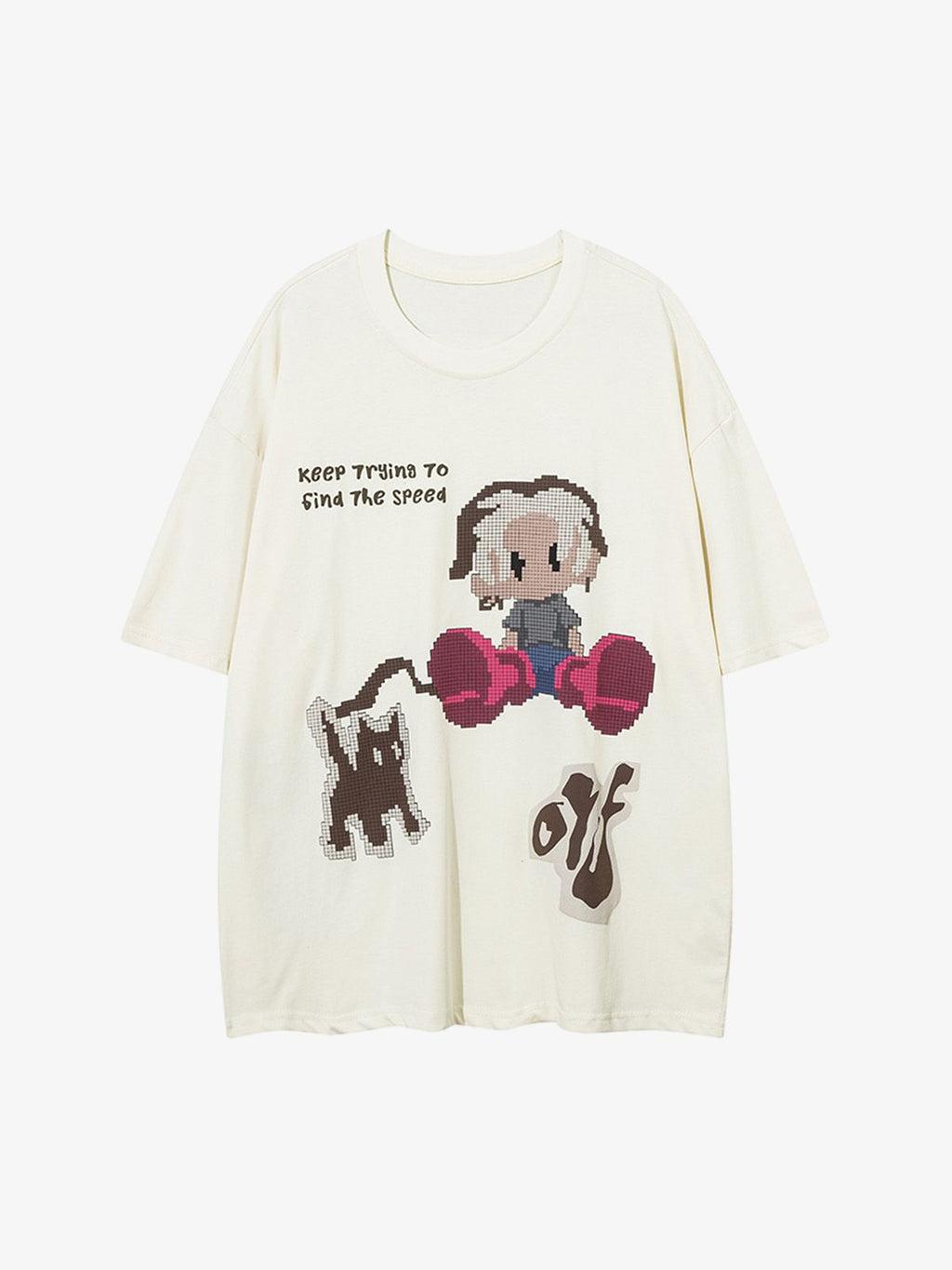 Pixel Art Cartoon Graphic T-Shirt