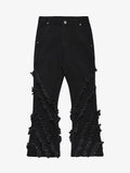 Theprecipice Vintage Rough Edge Flared Jeans - 1721