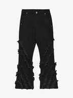 Theprecipice Vintage Rough Edge Flared Jeans - 1721