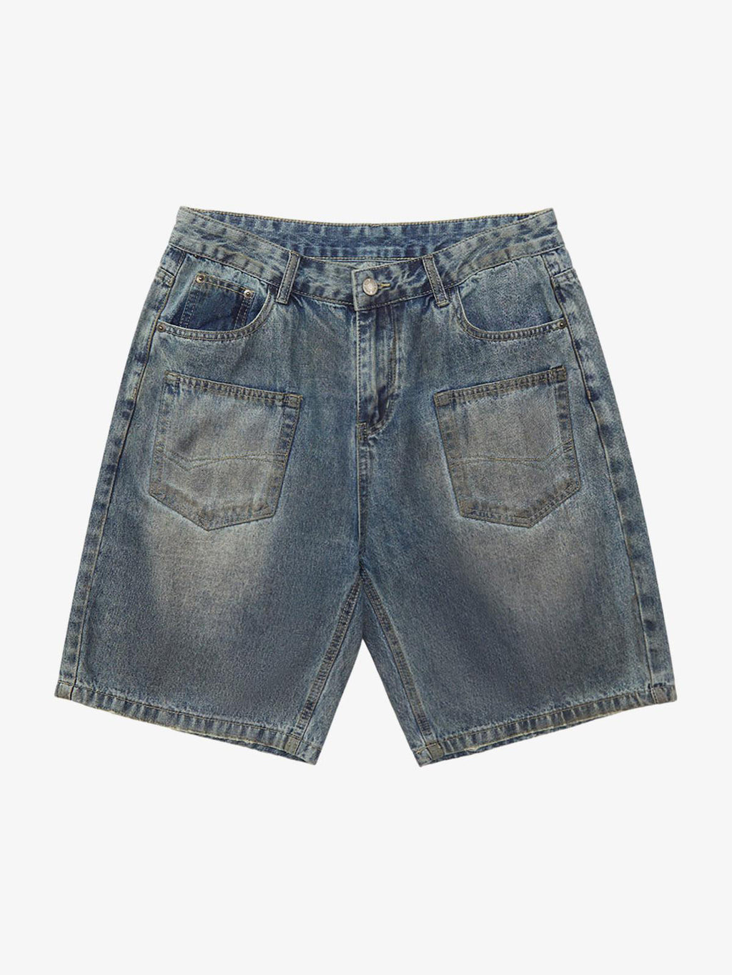 Theprecipice American Street Style Washed Distressed Shorts