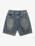 Theprecipice American Street Style Washed Distressed Shorts