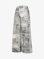 Graffiti Newspaper Baggy Jeans - 2404
