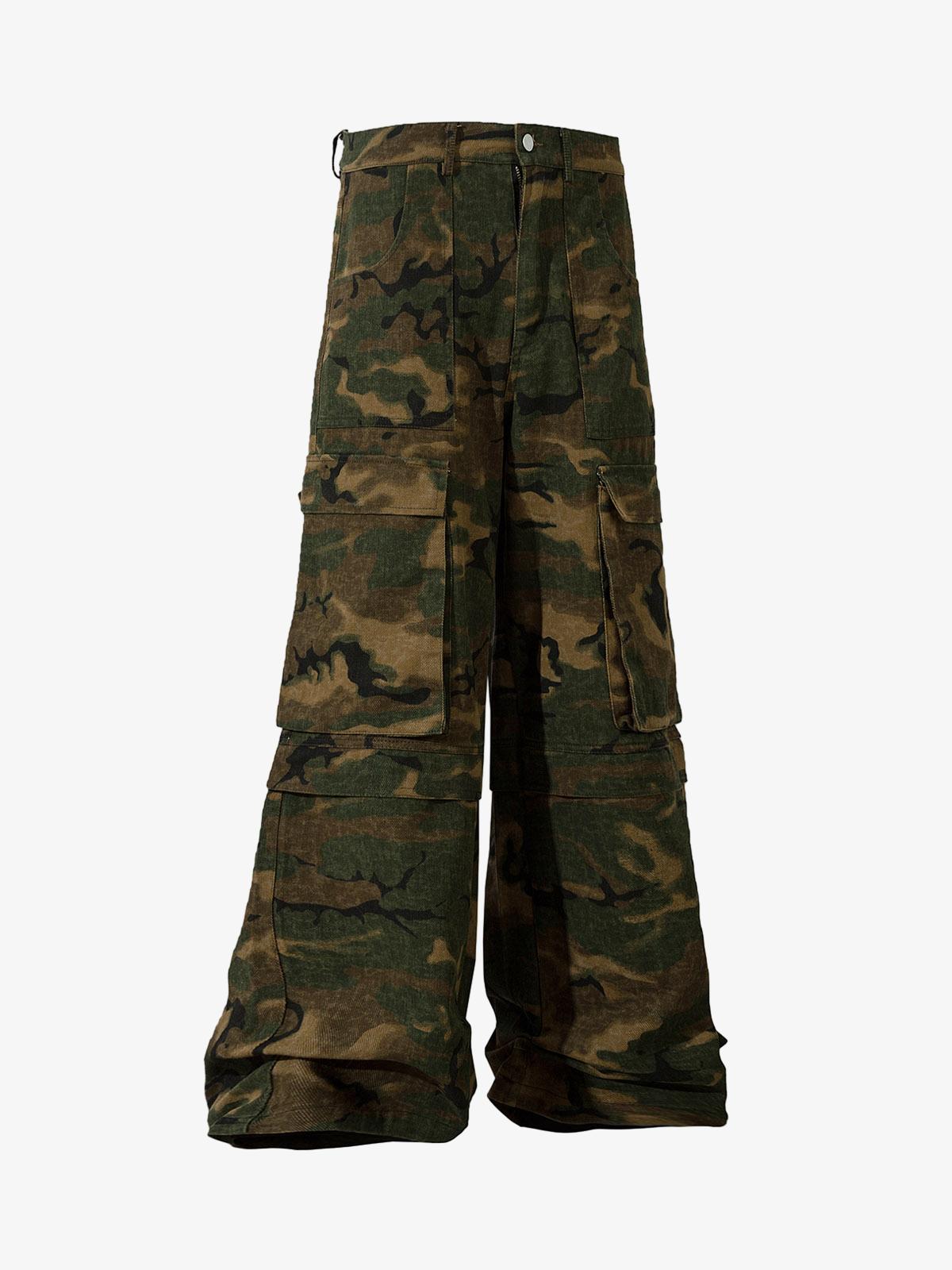 Theprecipice Street Camouflage Multi Pocket Cargo Pants - 2369