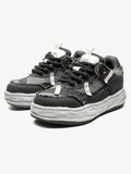 Distressed Deconstructed Split Whisker Platform Sneakers - 2602