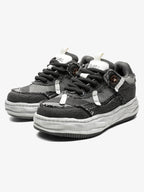 Distressed Deconstructed Split Whisker Platform Sneakers - 2602