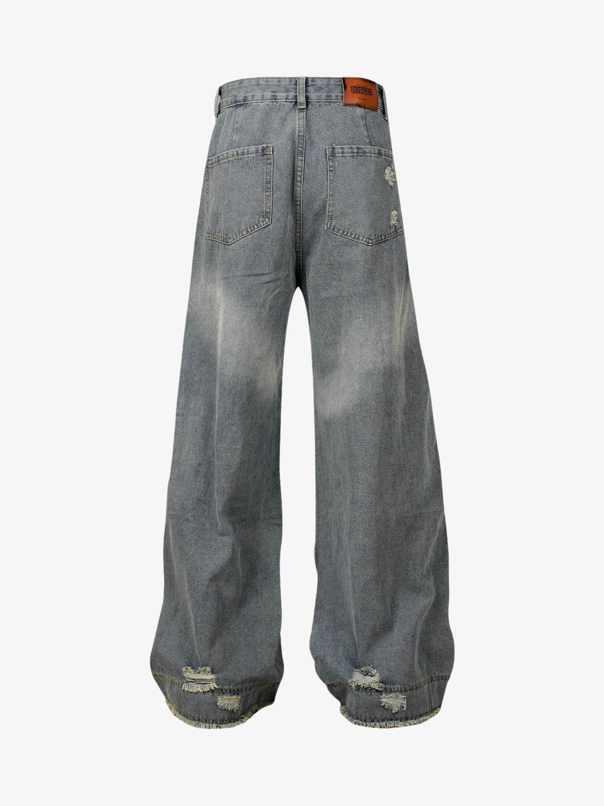 Theprecipice Washed Ripped Baggy Jeans
