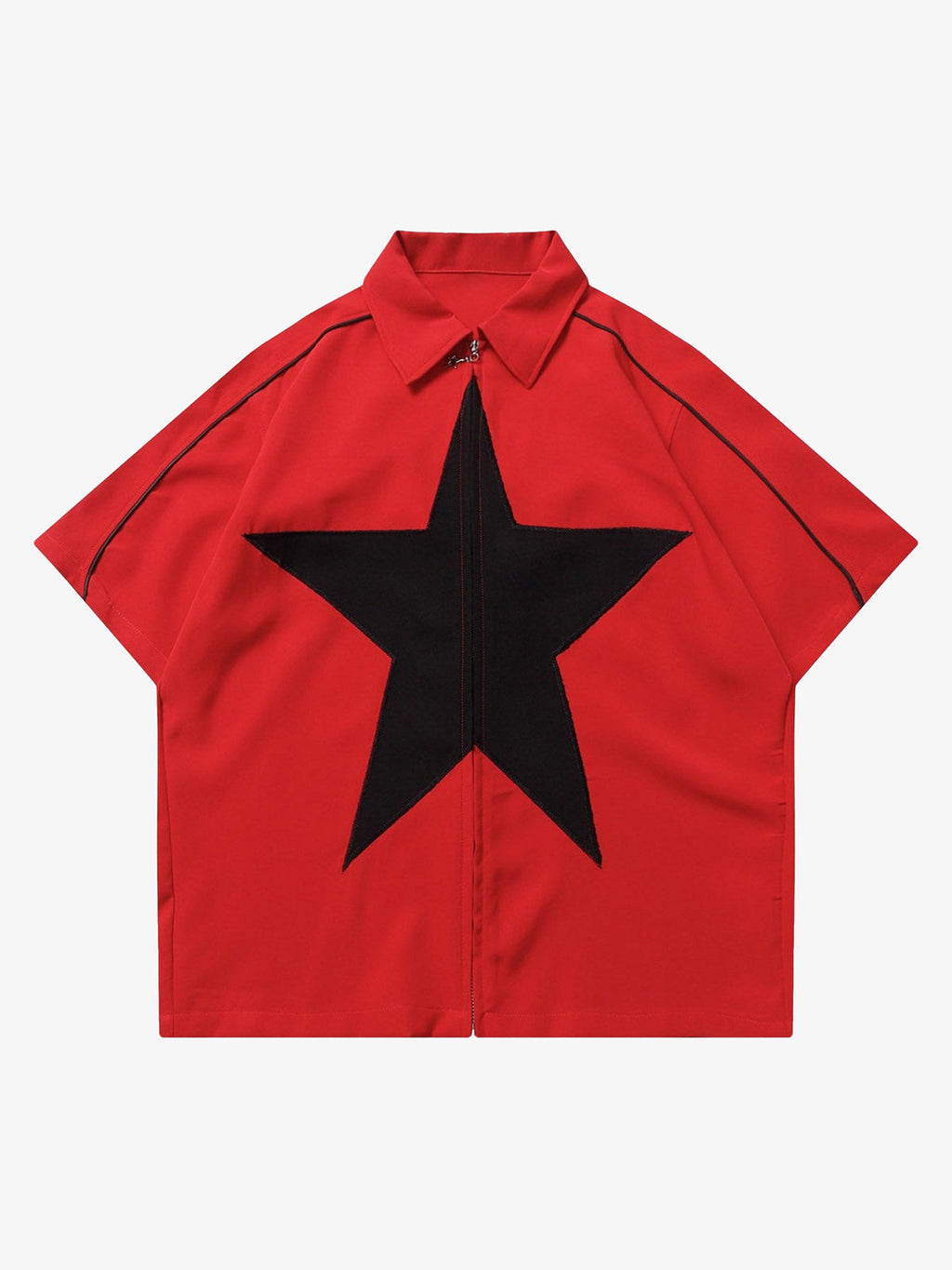 Theprecipice Star Zipper Design Shirt -1575