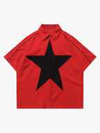 Theprecipice Star Zipper Design Shirt -1575