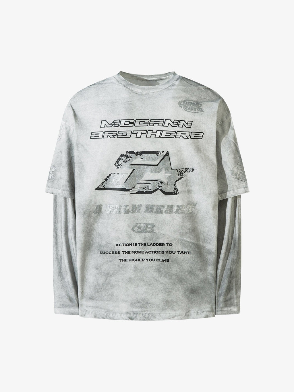 Theprecipice High Street Hip-hop Patchwork Long-sleeved T-shirt - 2269