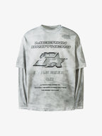 Theprecipice High Street Hip-hop Patchwork Long-sleeved T-shirt - 2269