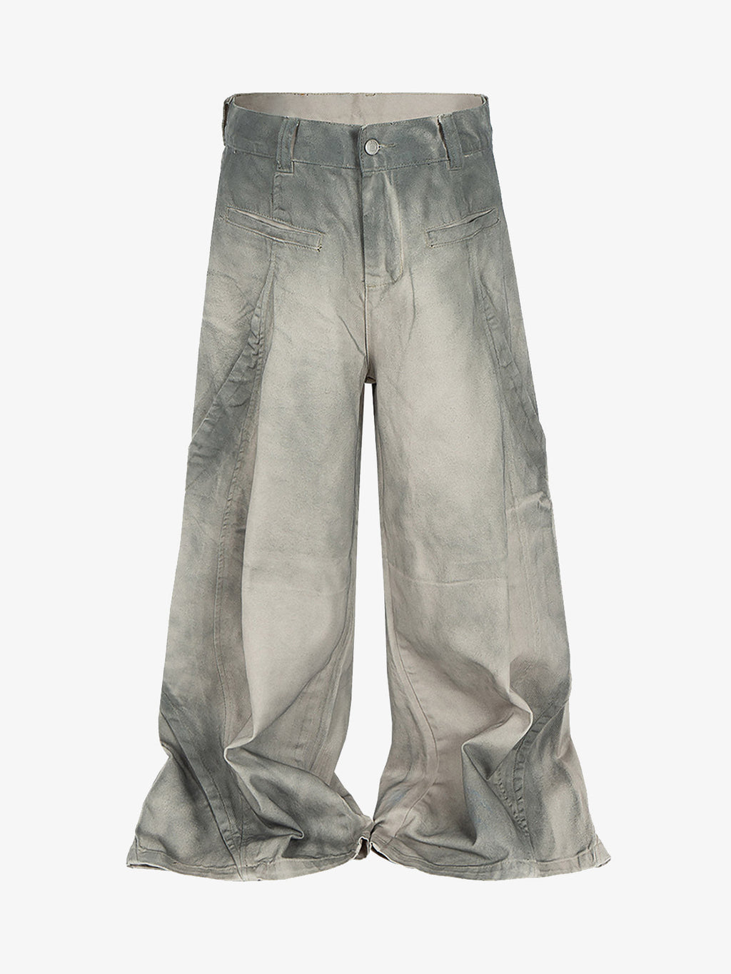 Retro Dirty Dye Baggy Pants - 2468
