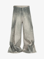 Retro Dirty Dye Baggy Pants - 2468