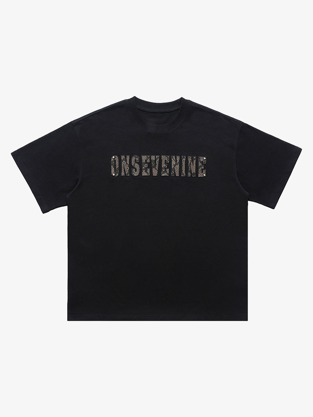 Camouflage Letter Short Sleeve T-Shirt