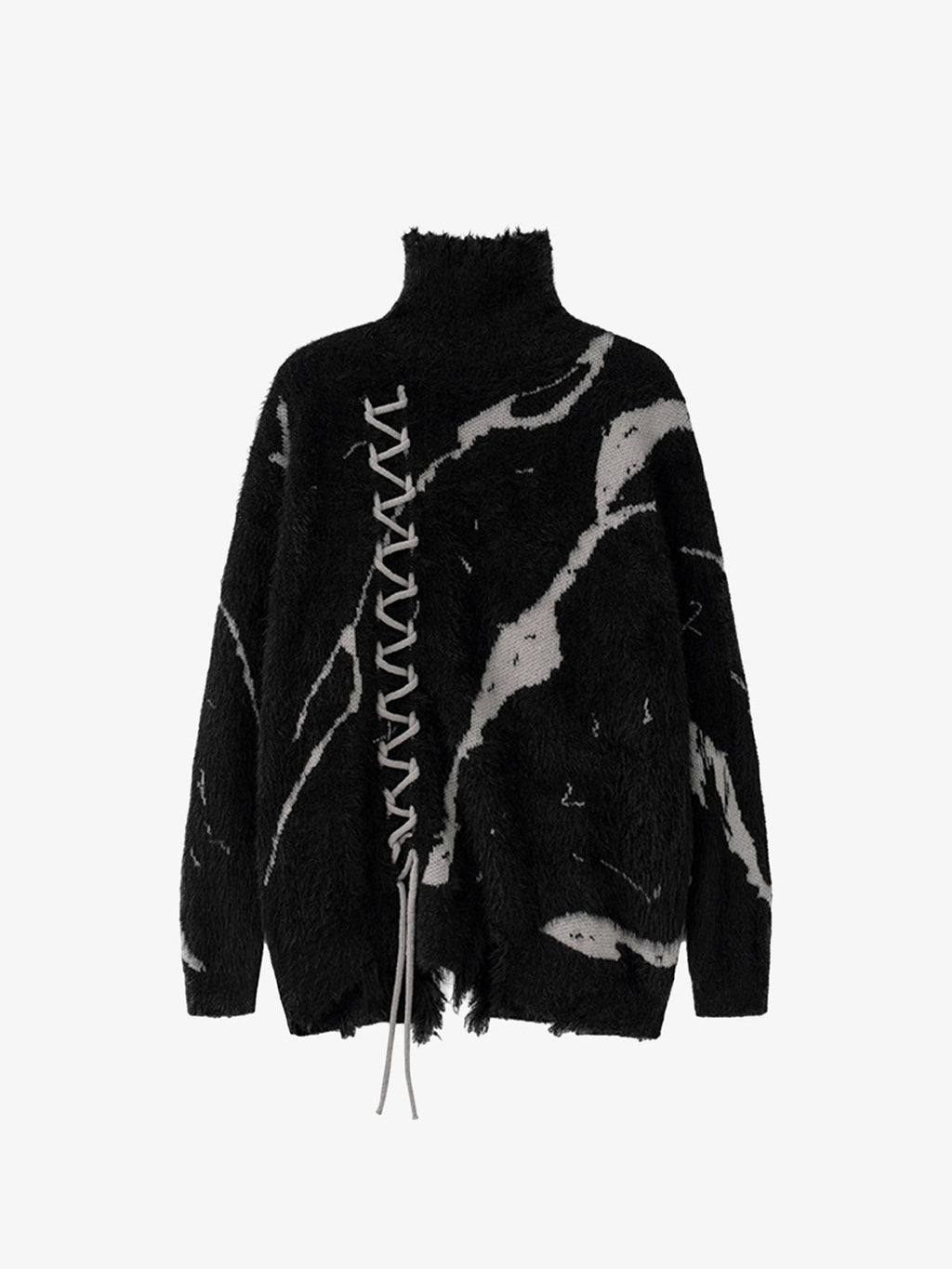 Theprecipice Ripped Knit Turtleneck Sweater - 1525