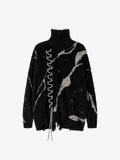 Theprecipice Ripped Knit Turtleneck Sweater - 1525