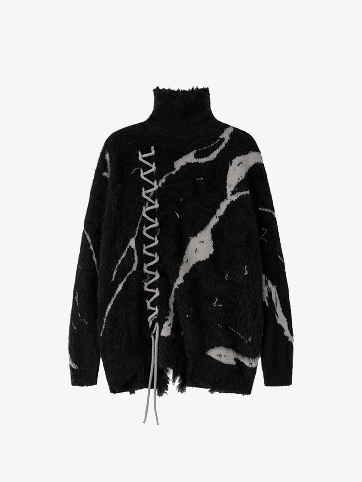 Theprecipice Ripped Knit Turtleneck Sweater - 1525