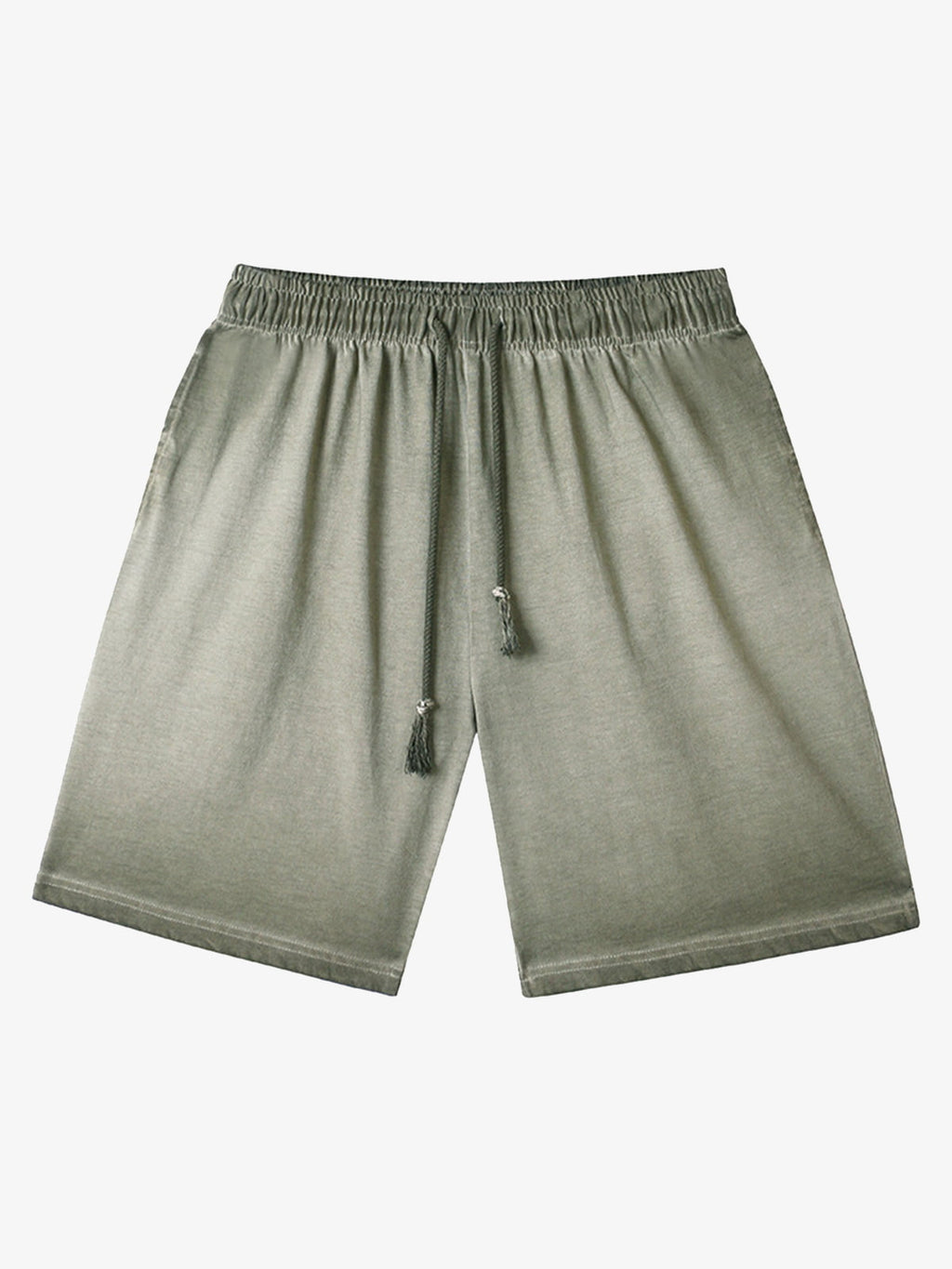 Distressed Washed Drawstring Shorts