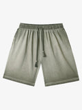 Distressed Washed Drawstring Shorts