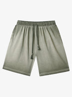 Distressed Washed Drawstring Shorts