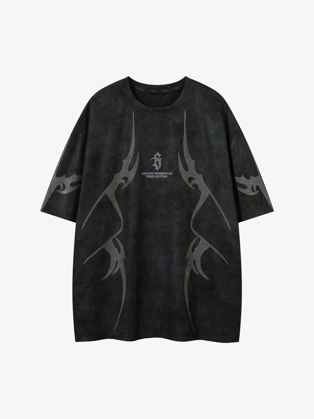 Oversized Graphic Suede Print T-Shirt
