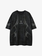 Oversized Graphic Suede Print T-Shirt