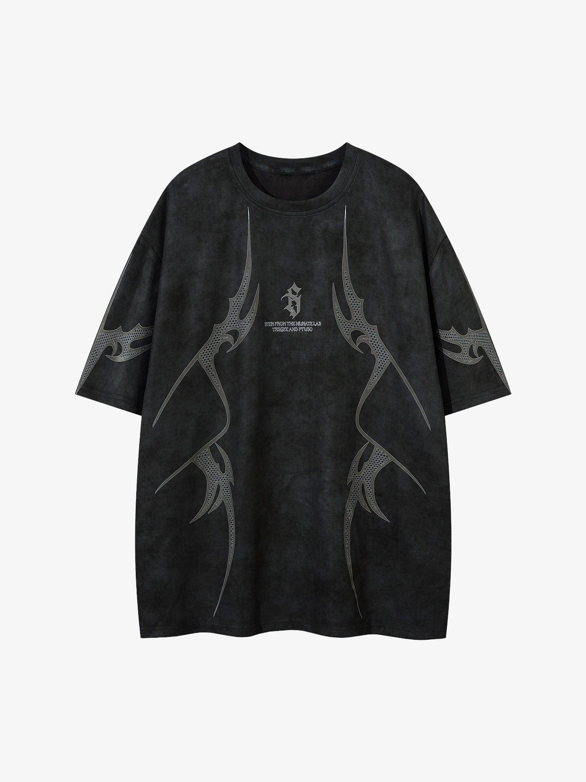 Oversized Graphic Suede Print T-Shirt