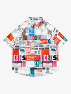 Theprecipice Street Full Printed Short-sleeved Shirts - 2259